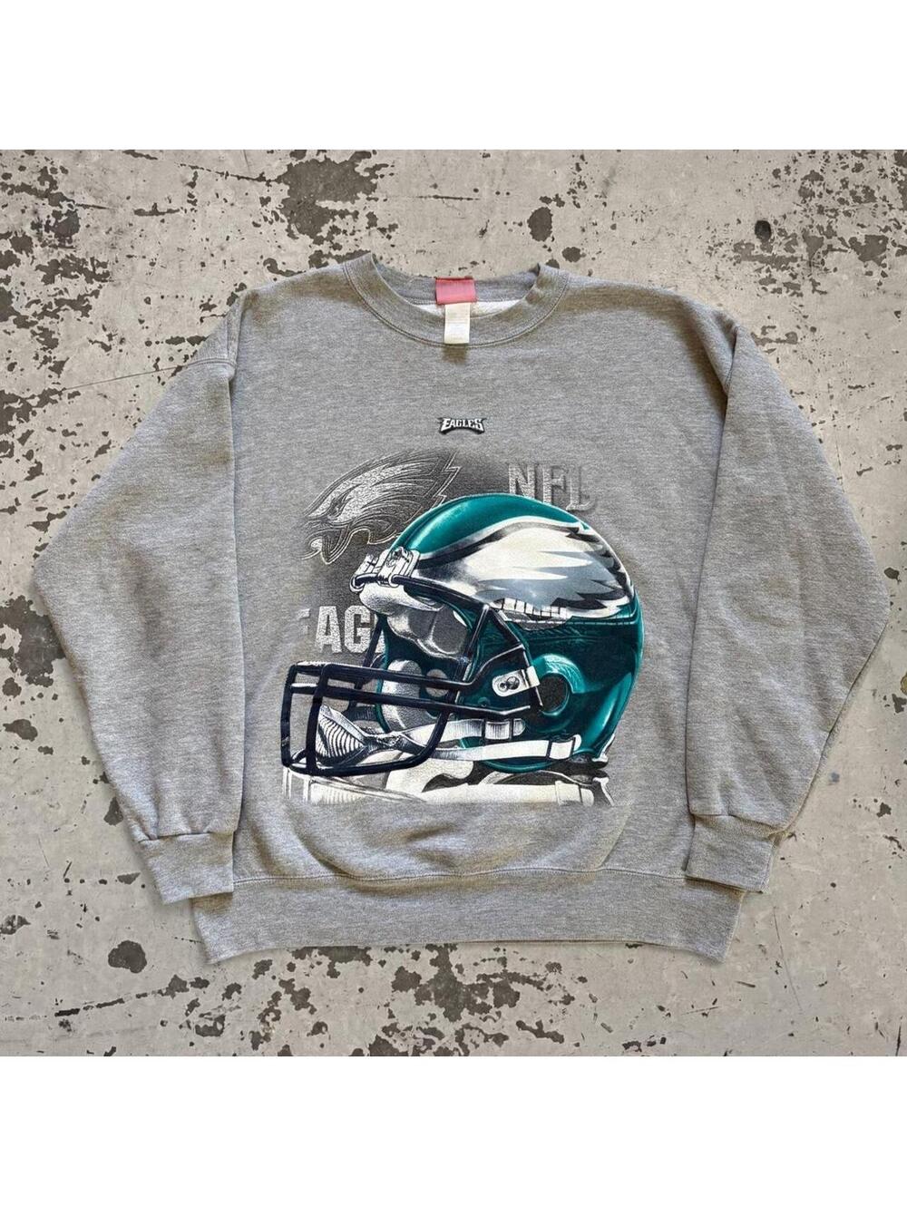 Mens Vintage NFL Philadelphia Eagles Crewneck Sweatshirt SZ L